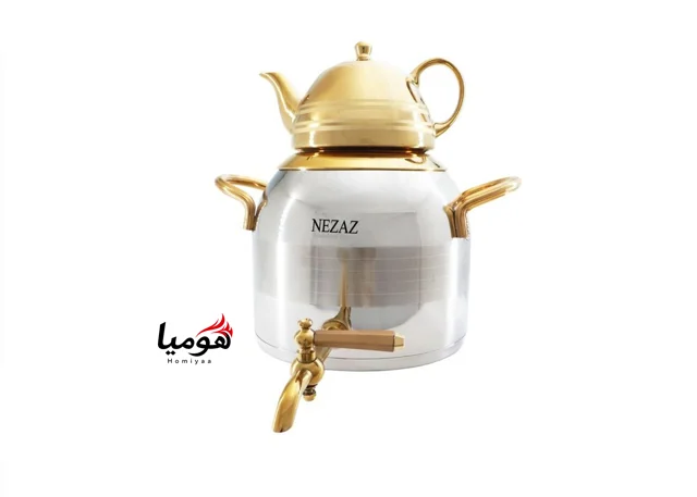 کتری قوری 5 لیتر دسته طلایی 2601 نزاز