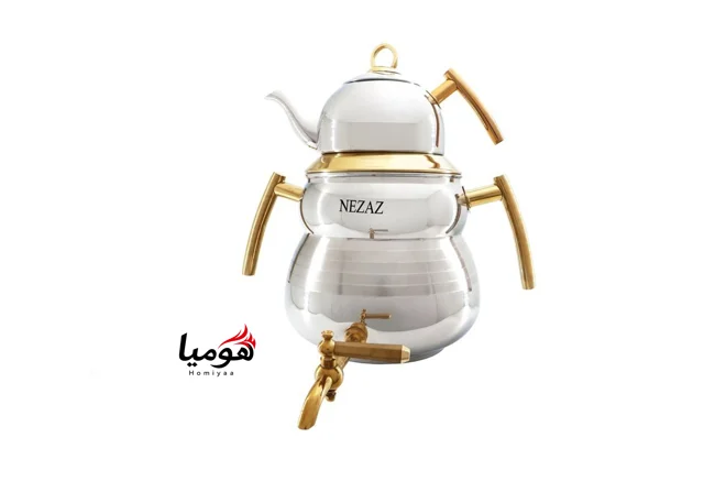 کتری قوری 6 لیتر سایه 4031 دسته طلایی نزاز