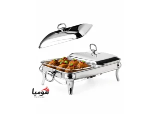 سوفله مستطیل دو قلو نقره ای هومیا مدل ROMA