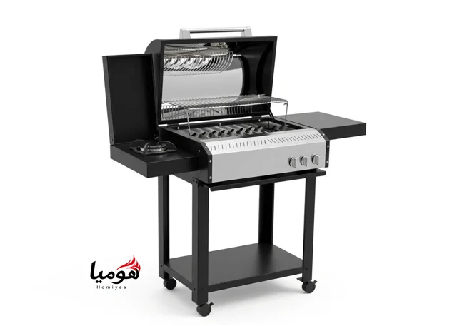 باربیکیو محفظه استیل پلوپزدار 100 سانتی لوله و محفظه استیل