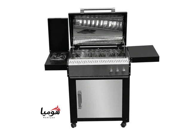 باربیکیو کابینت دار محفظه استیل پلوپزدار 100 سانتی لوله و محفظه استیل