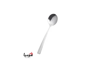 One-piece polished Florence stainless steel soup spoon, pure steel