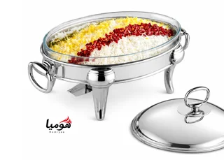 سوفله بیضی بزرگ نقره ای هومیا مدل ROMA