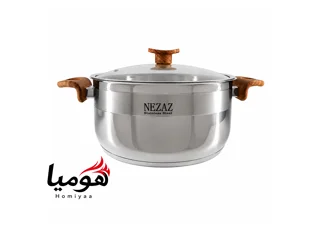 قابلمه نزاز کف چدن دسته چوبی سایز 28 هومیا